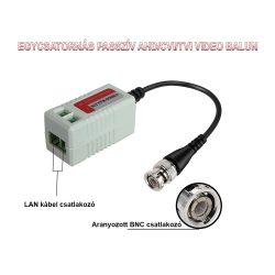   Passzív BNC Video Balun adó-vevő 720P/1080P AHD/CVI/TVI, 1Db