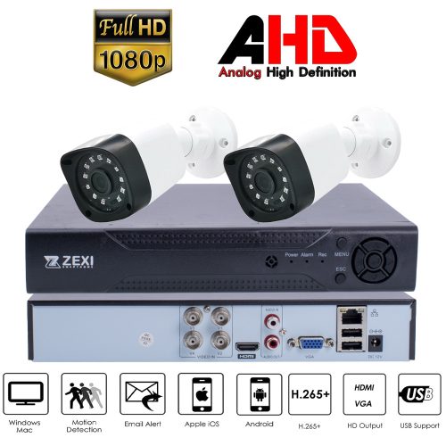 2 MINI AHD KAMERA RENDSZER KÜLTÉRI / BELTÉRI 2MP, H.265+, IR 30M, VIZÁLLÓ
