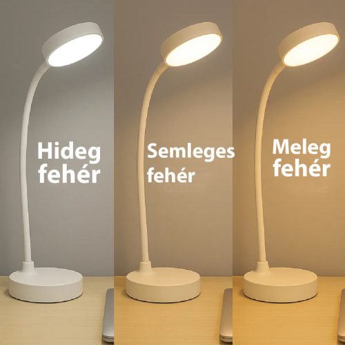 Újratölthető LED asztali lámpa 3 fényerőszinttel