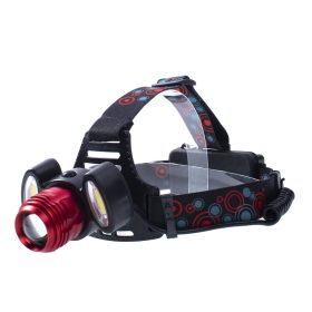   Nagy teljesítményű Fejlámpa, Fényszóró 3x Cree T6 Led, 2 db 18650