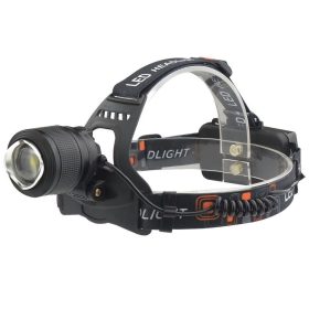   Az újratölthető LED fényszóró Dual Light Zoom fejlámpa kerékpározáshoz, horgászathoz, munkához