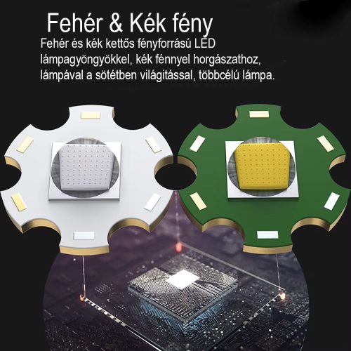 Az újratölthető LED fényszóró Dual Light Zoom fejlámpa kerékpározáshoz, horgászathoz, munkához