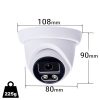  5MP 2.8mm  DOME AHD KÜLTÉRRI / BELTÉRI ABS ház, biztonsági kamera, OSD menüvel, starlight világítással