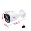 3 megapixeles, 2.8 mm-es objektívvel szerelt IP-alapú PoE BULLET, kültéri és beltéri használatra, színes éjszakai látással, mikrofonnal