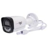 3 megapixeles, 2.8 mm-es objektívvel szerelt IP-alapú PoE BULLET, kültéri és beltéri használatra, színes éjszakai látással, mikrofonnal
