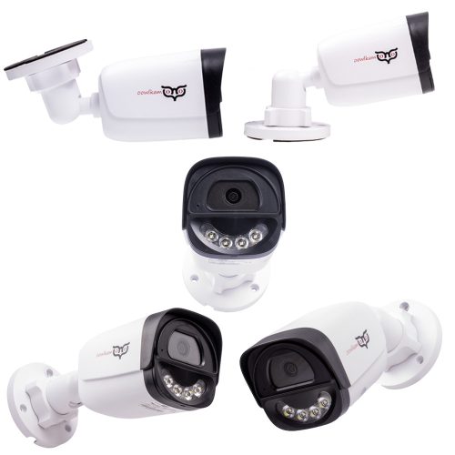 3 megapixeles, 2.8 mm-es objektívvel szerelt IP-alapú PoE BULLET, kültéri és beltéri használatra, színes éjszakai látással, mikrofonnal