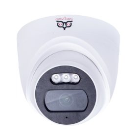   3 megapixeles, 2.8 mm-es objektívvel szerelt IP-alapú PoE Turret, beltéri használatra, színes éjszakai látással, mikrofonnal