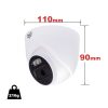 3 megapixeles, 2.8 mm-es objektívvel szerelt IP-alapú PoE Turret, beltéri használatra, színes éjszakai látással, mikrofonnal