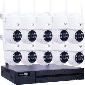   Oowlkam 10 kamerás, forgatható, 5MP WiFi IP kamerarendszer – kültéri/beltéri, kétirányú hanggal, hibrid színes éjjellátással