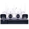 Oowlkam 5MP WiFi IP Kameraszett – 2 PTZ + 2 Fix Kültéri/Beltéri Kamera, kétirányú hanggal, hibrid színes éjjellátással