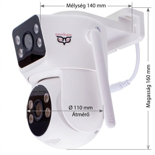 Oowlkam 6MP 3MP+3MP Kültéri Wifi-s kamera két lencsés biztonsági PTZ kamera automatikus nyomkövető iCsee APP