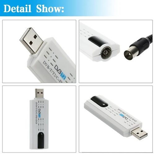 USB 2.0 digitális DVB-T2/DVB-T/FM/DAB HDTV vevő TV Tuner Stick