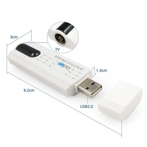 USB 2.0 digitális DVB-T2/DVB-T/FM/DAB HDTV vevő TV Tuner Stick