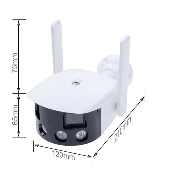  HD 4MP 180°-os kétlencsés ultraszéles látószögű WiFI biztonsági kamera