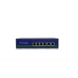   4 portos 10 / 100Mbps PoE kapcsoló VLAN nagy távolságú 250 m-es IP-kamera hálózati adatátvitelhez OEM ODM 