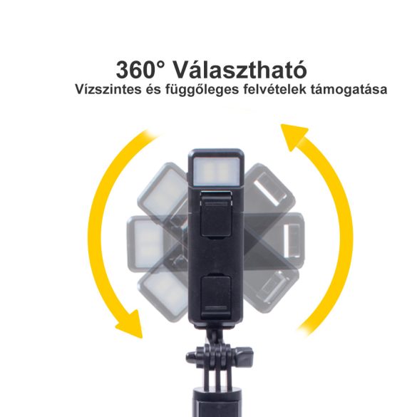 LED lámpával ellátót 70cm Selfiebot vezeték nélküli Bluetooth-kompatibilis összehajtható mini állvány