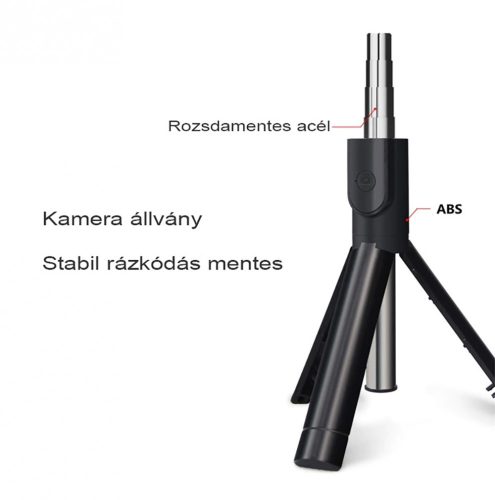 Vezeték nélküli többfunkciós szelfi bot, Bluetooth, távirányító, 3 az 1-ben, összecsukható állvánnyal, univerzális, okostelefonhoz
