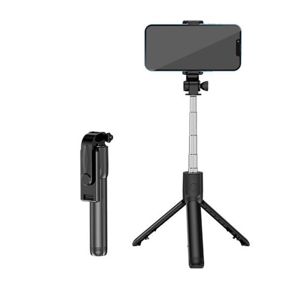 Selfiebot vezeték nélküli távkioldóval, 67cm kihúzható, 360° forgatható