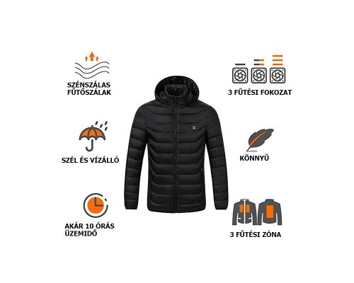 FÉRFI FŰTHETŐ KAPUCNIS DZSEKI