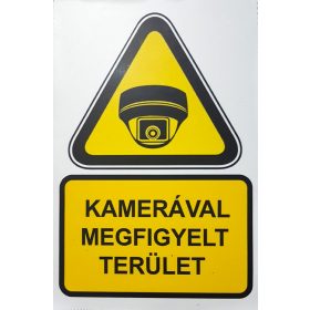 Kamerával megfigyelt terület matrica 14,5X21,9cm