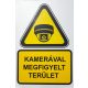 Kamerával megfigyelt terület matrica 14,5X21,9cm