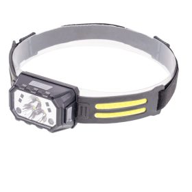   LED fejlámpa mozgásérzékelővel, ultra fényes 270 széles sugárral, vízálló piros és kék fény - tökéletes kültéri tevékenységekhez, például futáshoz, kempingezéshez, túrázáshoz