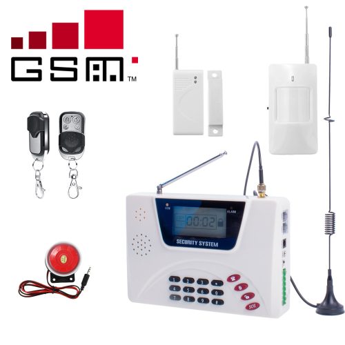 GSM biztonsági riasztó rendszer LCD kijelzővel, billentyűzettel