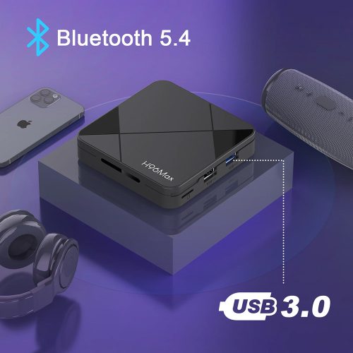 H96MAX TV Box 2GB RAM 16GB ROM Android 14 RK3518 Chip Core BT 4+ Támogatja a 4K videó dekódolást 