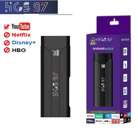   KIFUTÓ TERMÉK HCS97 Amlogic TV stick 8k dekodolás, 2gb RAM, 16gb tárhely Android 14, Bluetooth v4.0+, mikrofonos távirányító, hordozható médialejátszó TV stick, 1080P-60Hz