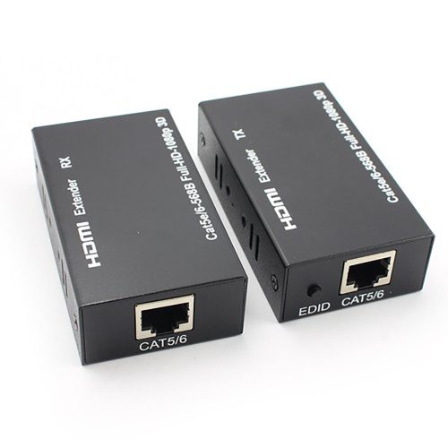 60M HDMI Extender 1080P /3D HDMI adó vevő Cat5/Cat6 RJ45 Ethernet konverteren keresztül 