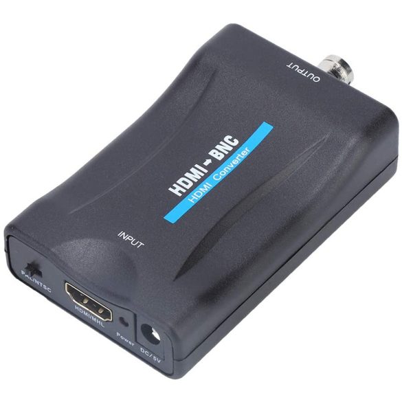 HDMI-BNC átalakító kompozit videó és 3,5 mm-es audio jel átalakító adapter USB töltőkábellel, NTSC/PAL támogatás