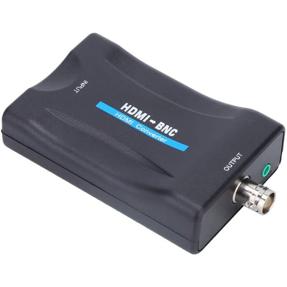 HDMI-BNC átalakító kompozit videó és 3,5 mm-es audio jel átalakító adapter USB töltőkábellel, NTSC/PAL támogatás