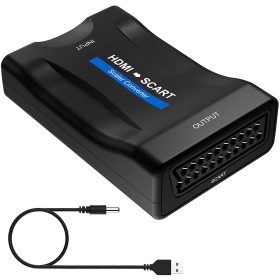   HDMI – SCART átalakító adapter, digitális 1080P HDMI video- és audiojel átalakítása analóg SCART CVBS jellé