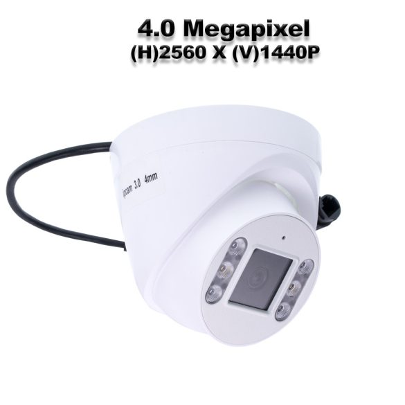4MP IP PoE fix 4mm lencsével beltéri DOME biztonsági kamera mikrofonnal, hibrid INFRA LED-el