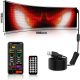 16*96PLUS rugalmas programozható USB 5V RGB minta animáció szöveg görgetőpanel távirányító reklám LED mátrix , 19X89cm