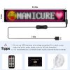 16*96PLUS rugalmas programozható USB 5V RGB minta animáció szöveg görgetőpanel távirányító reklám LED mátrix , 19X89cm