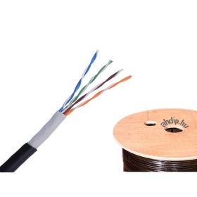   Kültéri alkalmazású Cat5e U/UTP fali kábel PE köpennyel   (CAT-5e ALU-RÉZ)