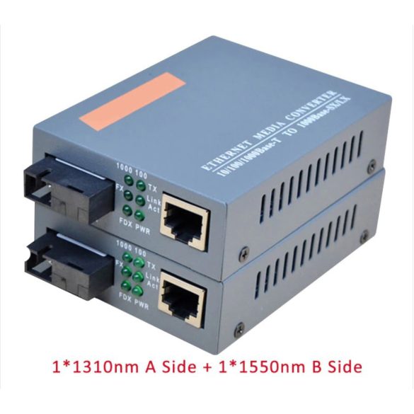 1 Pár Gigabites Ethernet száloptikai átalakító 1000Mbps 1KM