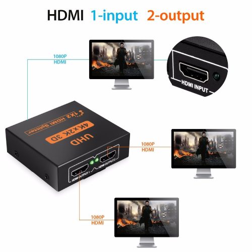 2 PORT Full HD 3D/4K/2K HDMI splitter 