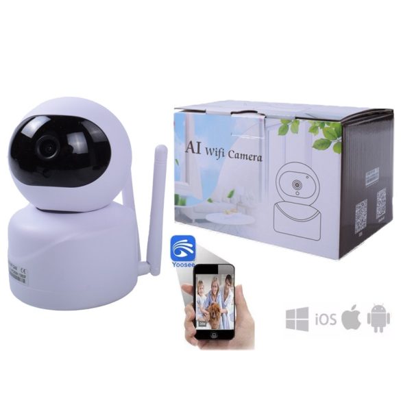 WiFi KAMERA AI TECHNOLÓGIÁVAL 1080P intelligens automatikus követése IP kamera  az emberek otthoni biztonsági megfigyelésének 