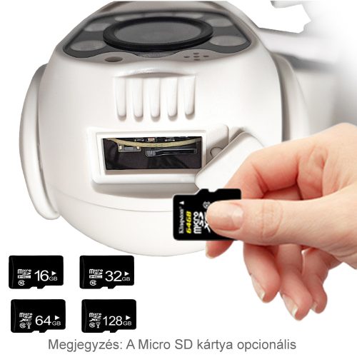 2MP 2.8mm WiFi-s AI inteligens forgatható biztonsági kamera 