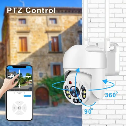 2MP WiFi intelligens kültéri videómegfigyelő PTZ kamera iCsee APP