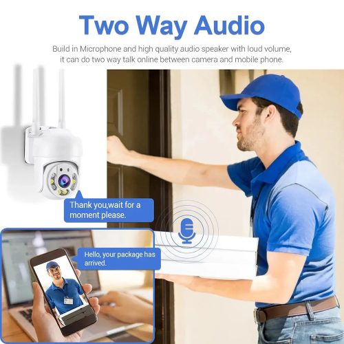 2MP WiFi intelligens kültéri videómegfigyelő PTZ kamera iCsee APP