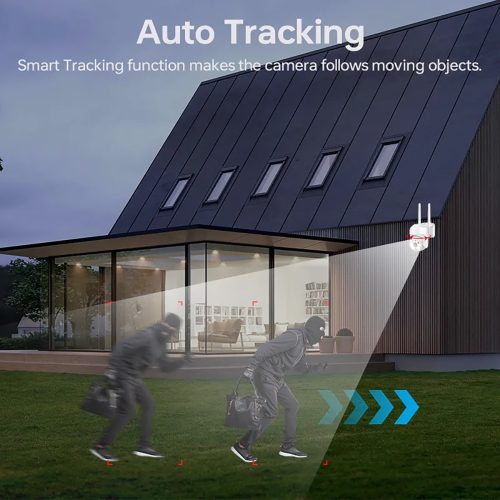 2MP WiFi intelligens kültéri videómegfigyelő PTZ kamera iCsee APP