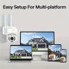 2MP WiFi intelligens kültéri videómegfigyelő PTZ kamera iCsee APP