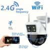 Két lencsés 2mp+2mp PTZ, Wifi biztonsági kamera, automatikus követés, emberi észlelés, kétirányú hang, színes éjszakai látás