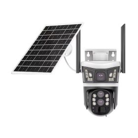   V380 Pro 6MP 4G SIM kártyás Napelemes 10X optikai zoom 3 objektív 3 képernyős