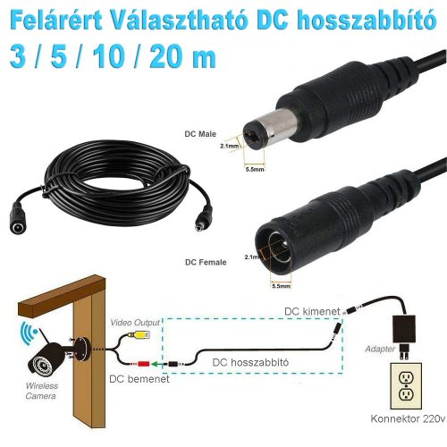 3 KAMERÁS VEZETÉK NÉLKÜLI, MIKROFONOS IP KAMERA RENDSZER 3MP FULL HD, AI, H.265X, 