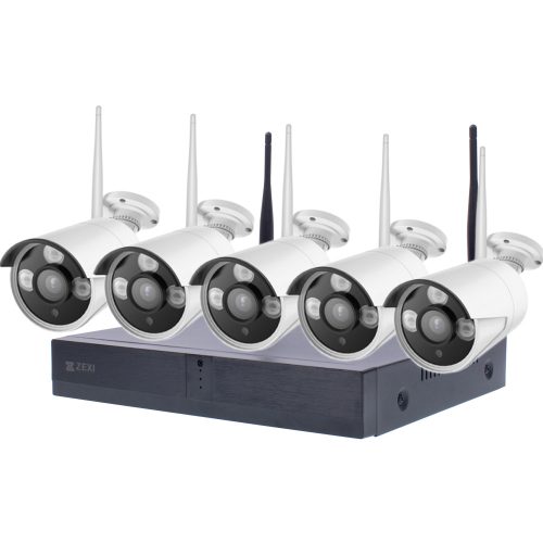 5 KAMERÁS VEZETÉK NÉLKÜLI, IP KAMERA RENDSZER 3MP FULL HD, AI, H.265X, 