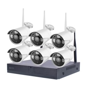   6 KAMERÁS VEZETÉK NÉLKÜLI, IP KAMERA RENDSZER 3MP, AI, H.265, 